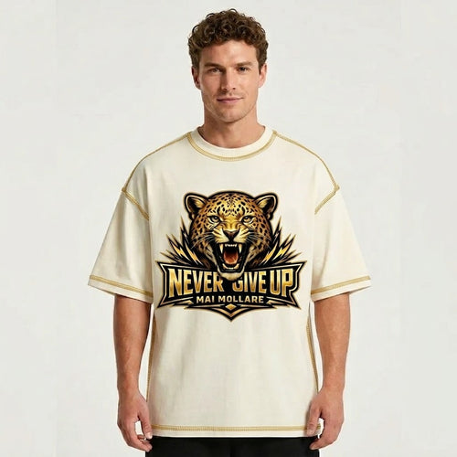 MAI MOLLARE: Edizione Limitata NEVER GIVE UP - T-shirt Heavyweight 235 GSM (Soli 500 Pz.)