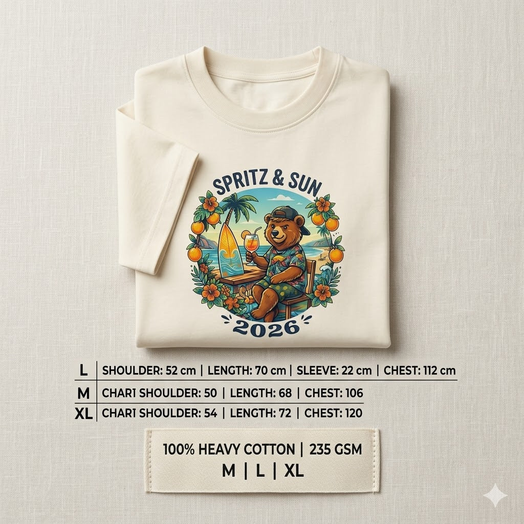 SPRITZ & SUN 2026 - T-shirt Premium Heavyweight (235 GSM)